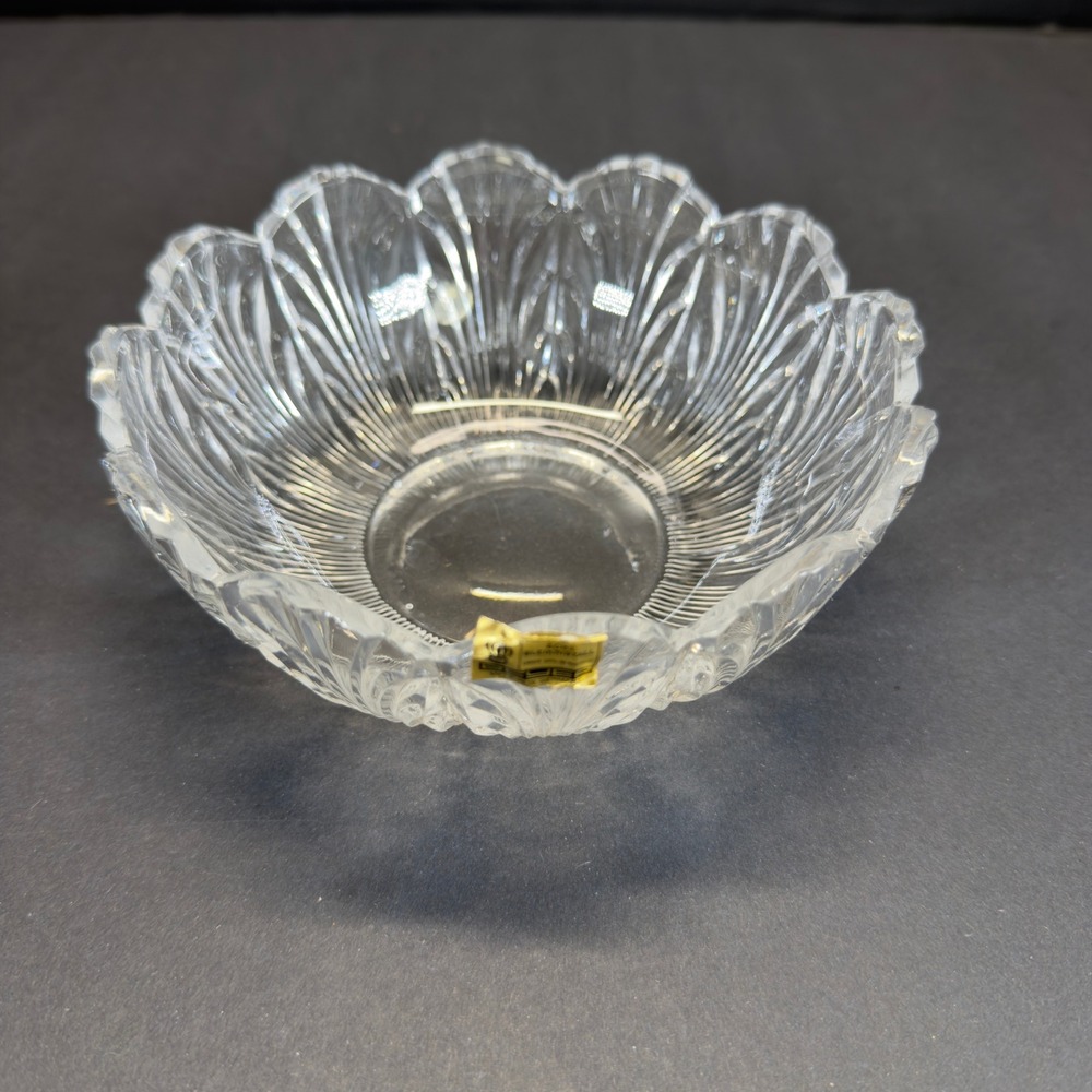 Beyer Bleikristall W Germany 24% Lead Crystal Candy Bowl Original Box